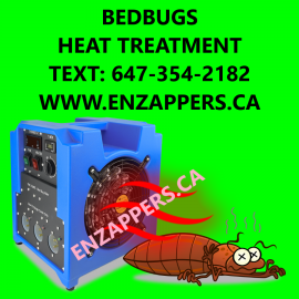 HEAT TREATMENT OF BEDBUGS. CALL: 647-354-2182