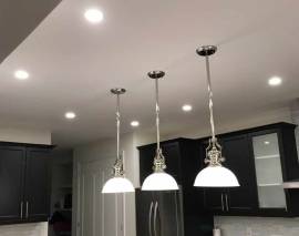 Basement wiring  and  pot lights  same day